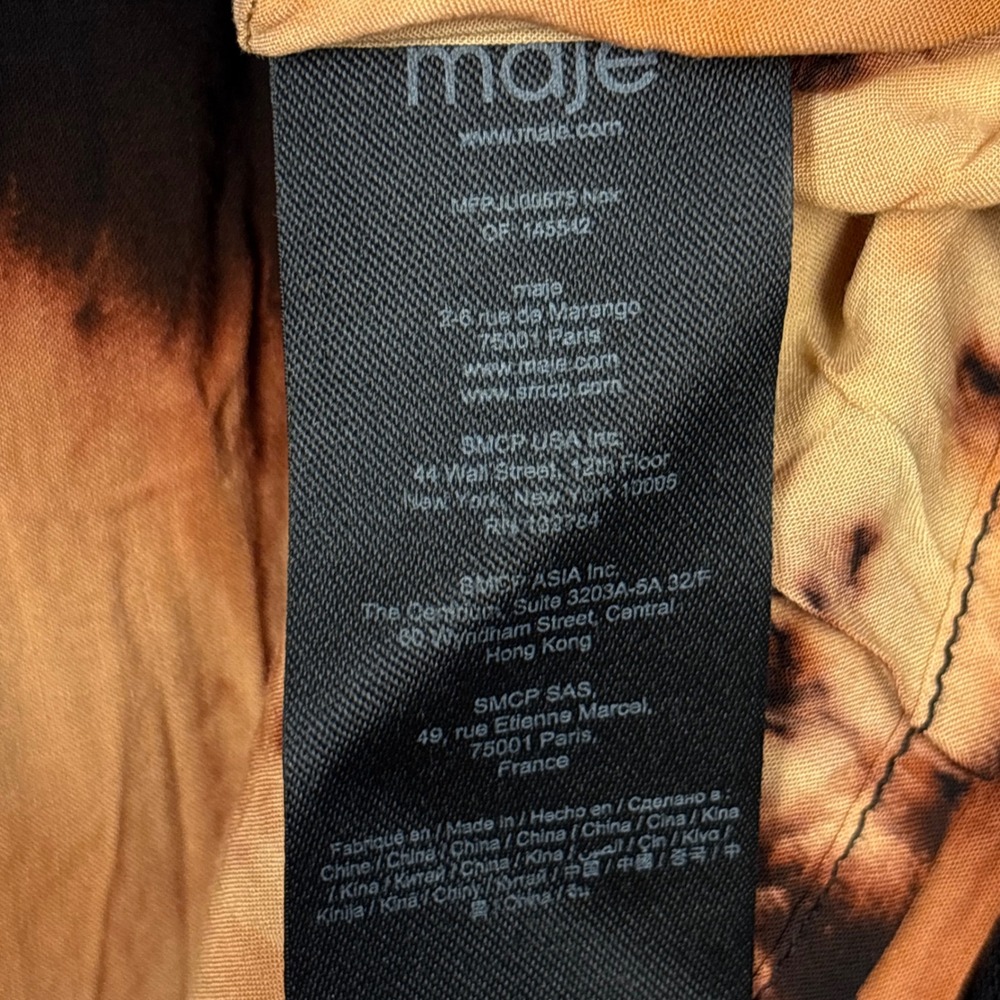 MAJE Josepha Layered Tulle Midi Skirt In Black Women Size 40 Large Casual Party - Picture 9 of 12